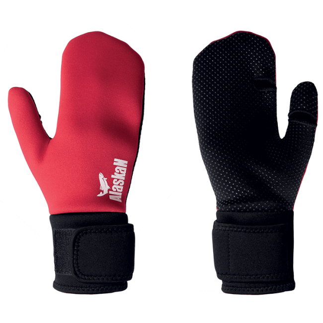 Варежки неопреновые  Alaskan красн/черн